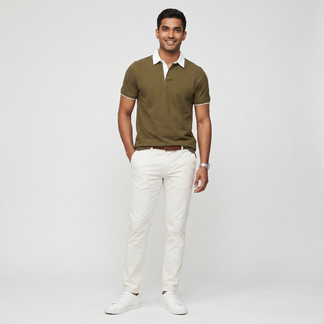 Cotton Structured Rugby Polo T-Shirt