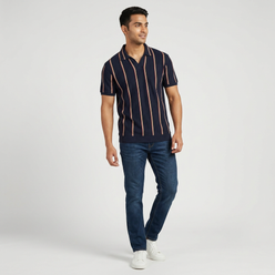 Striped Island Polo T-Shirt