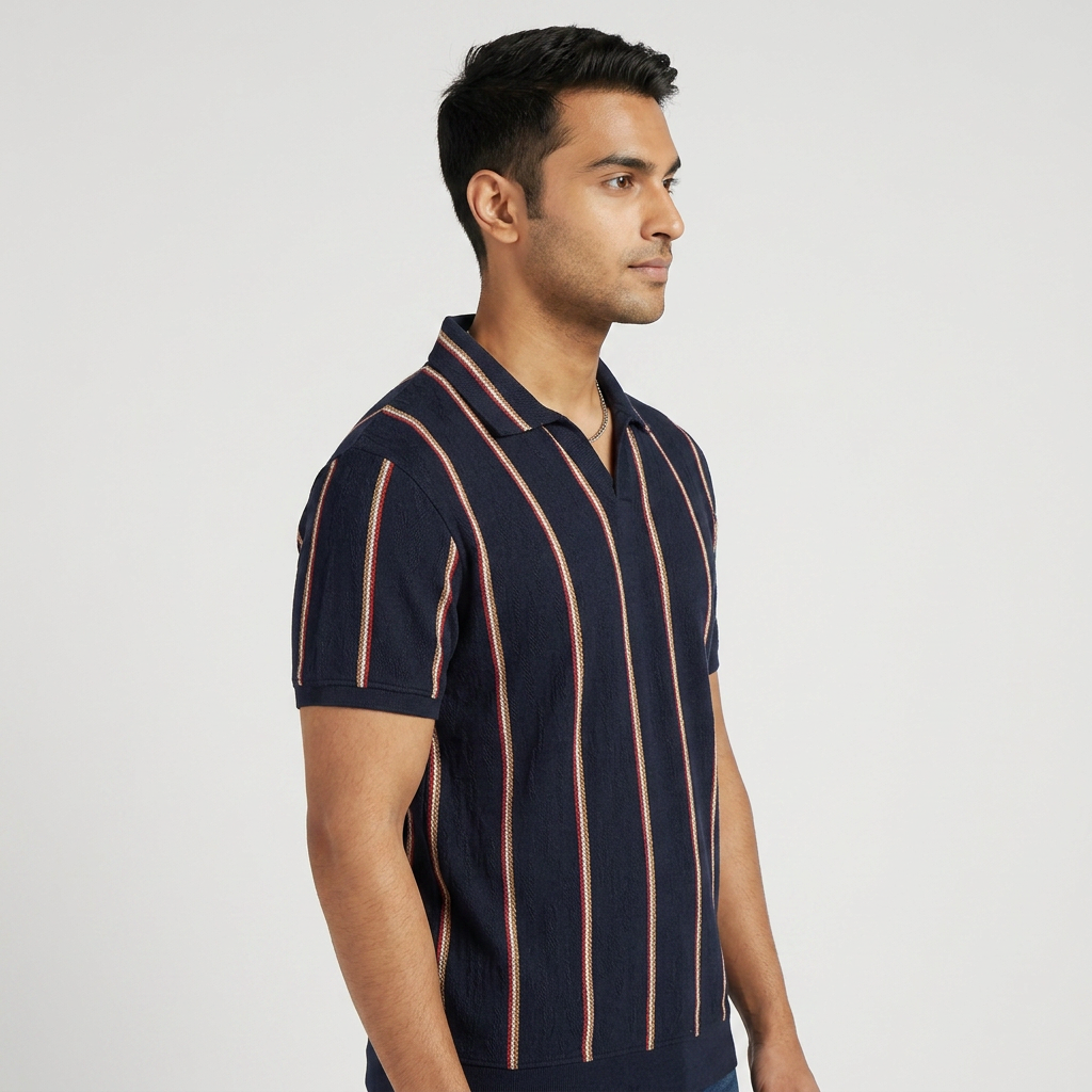 Striped Island Polo T-Shirt