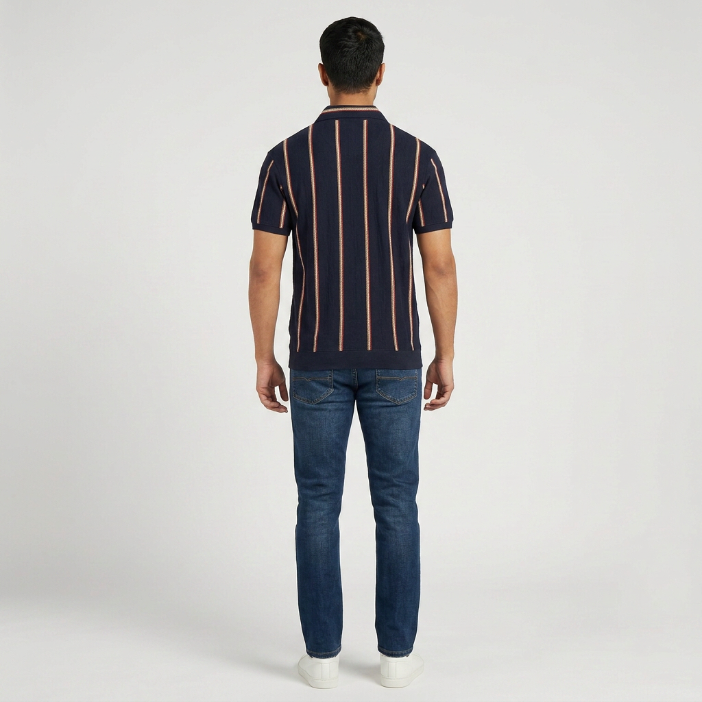 Striped Island Polo T-Shirt
