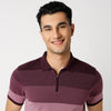 Regular Fit Striped Regular Length Polo T-Shirt