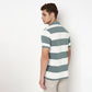 Knitted Striped Madison Polo T-Shirt