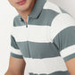 Knitted Striped Madison Polo T-Shirt