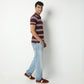 Regular Fit Striped Polo Neck Polo T-Shirt