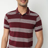 Regular Fit Striped Polo Neck Polo T-Shirt
