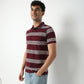 Regular Fit Striped Polo Neck Polo T-Shirt