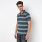 Knitted Striped Madison Polo T-Shirt
