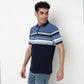 Striped Cotton Polyester Polo T-Shirt