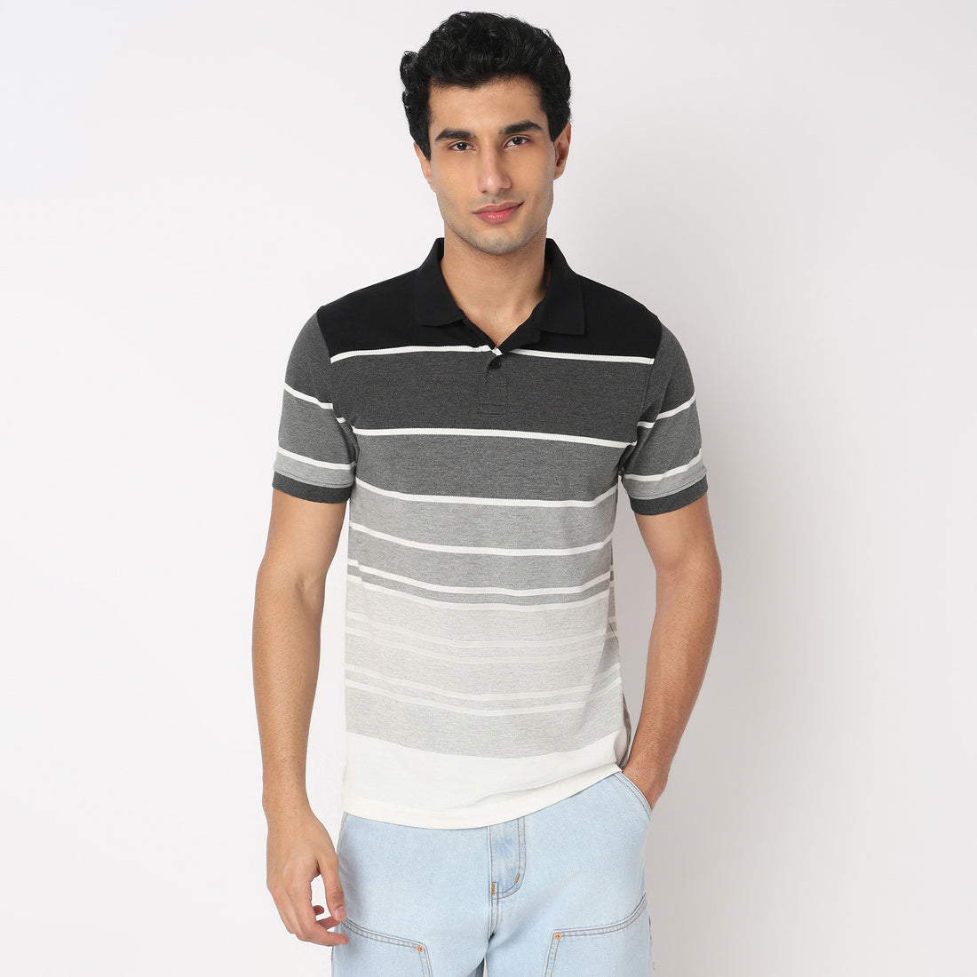 Striped Weekend Polo T-Shirt