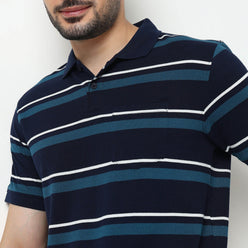 Weekend Striped Polo T-Shirt