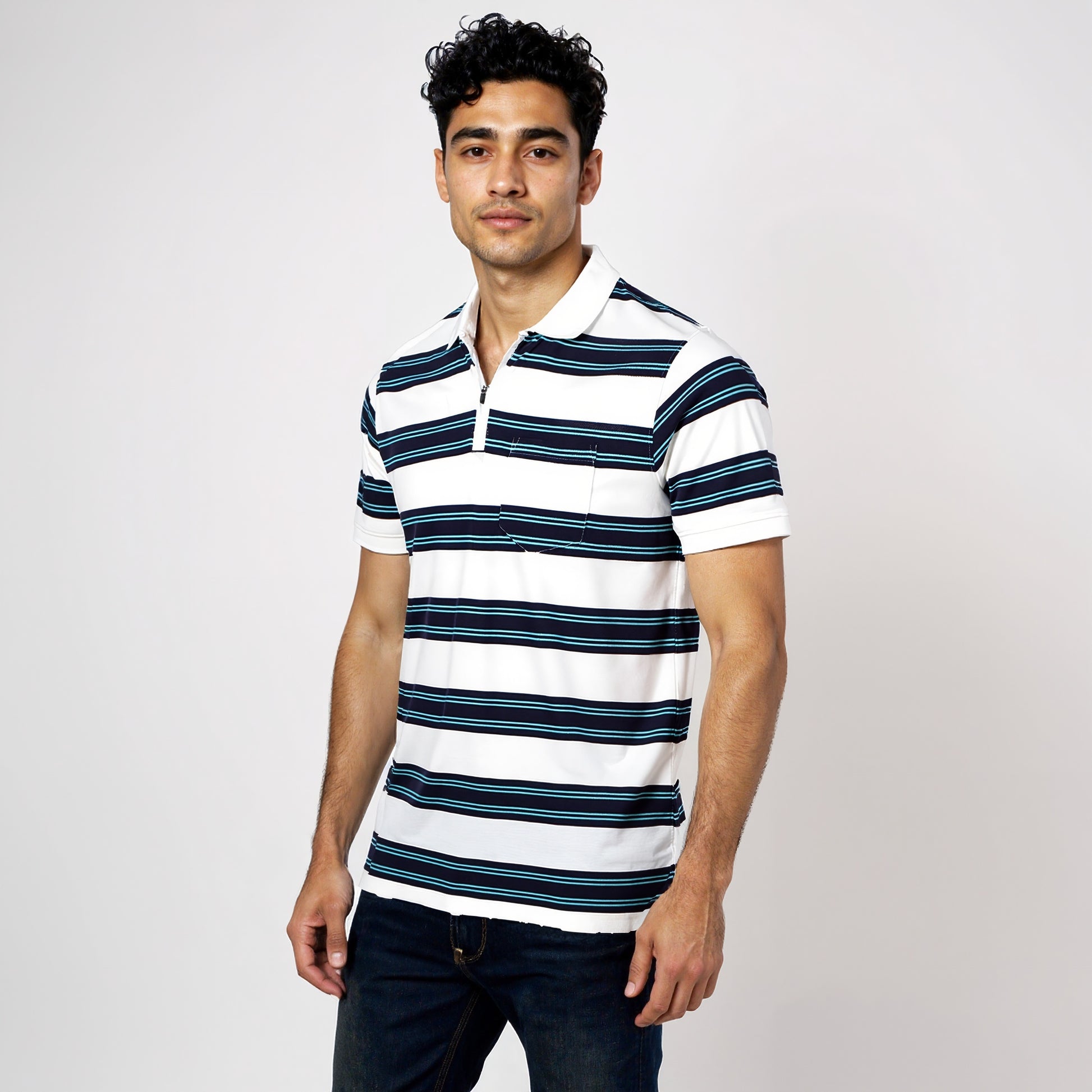 Striped Weekend Polo T-Shirt