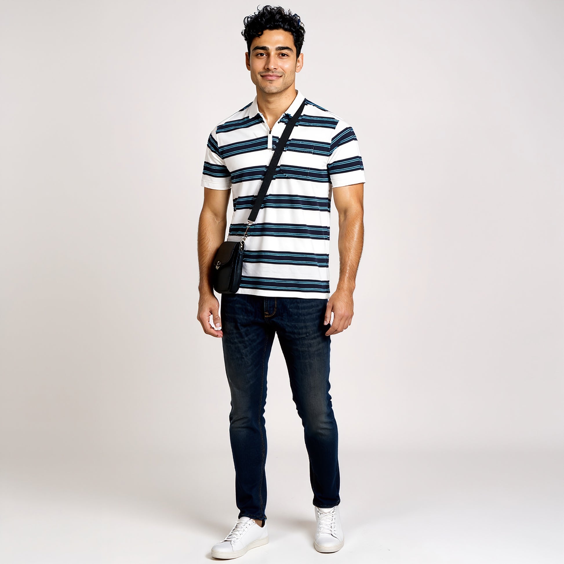 Striped Weekend Polo T-Shirt