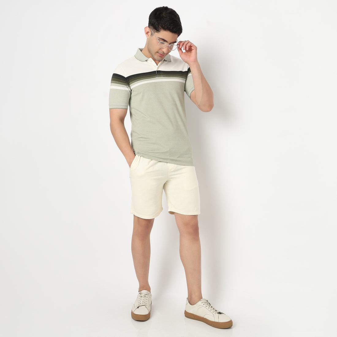 Striped Weekend Polo T-Shirt