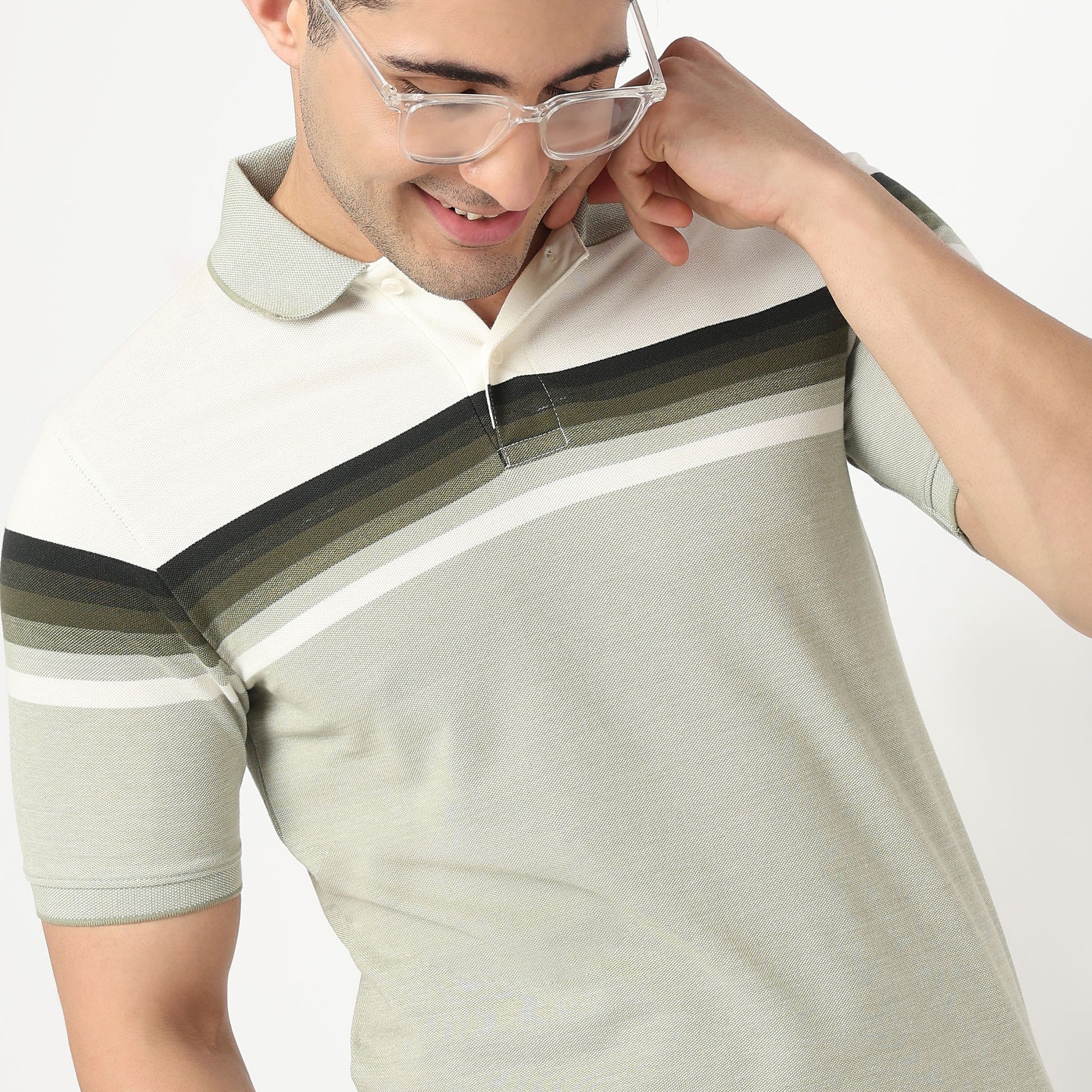 Striped Weekend Polo T-Shirt