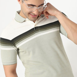 Striped Weekend Polo T-Shirt