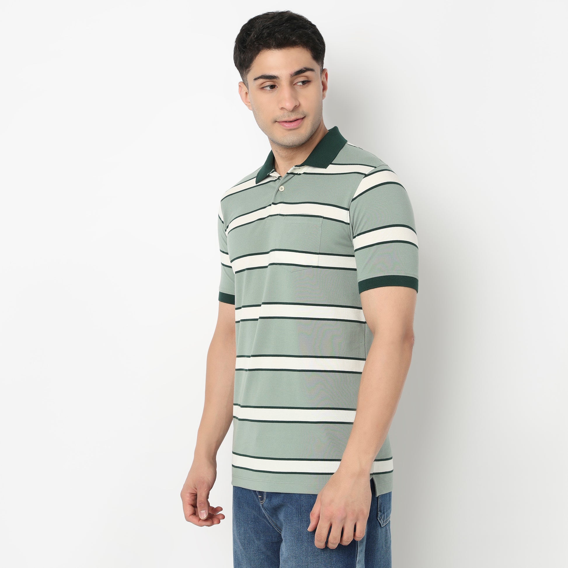 Striped Weekend Polo T-Shirt