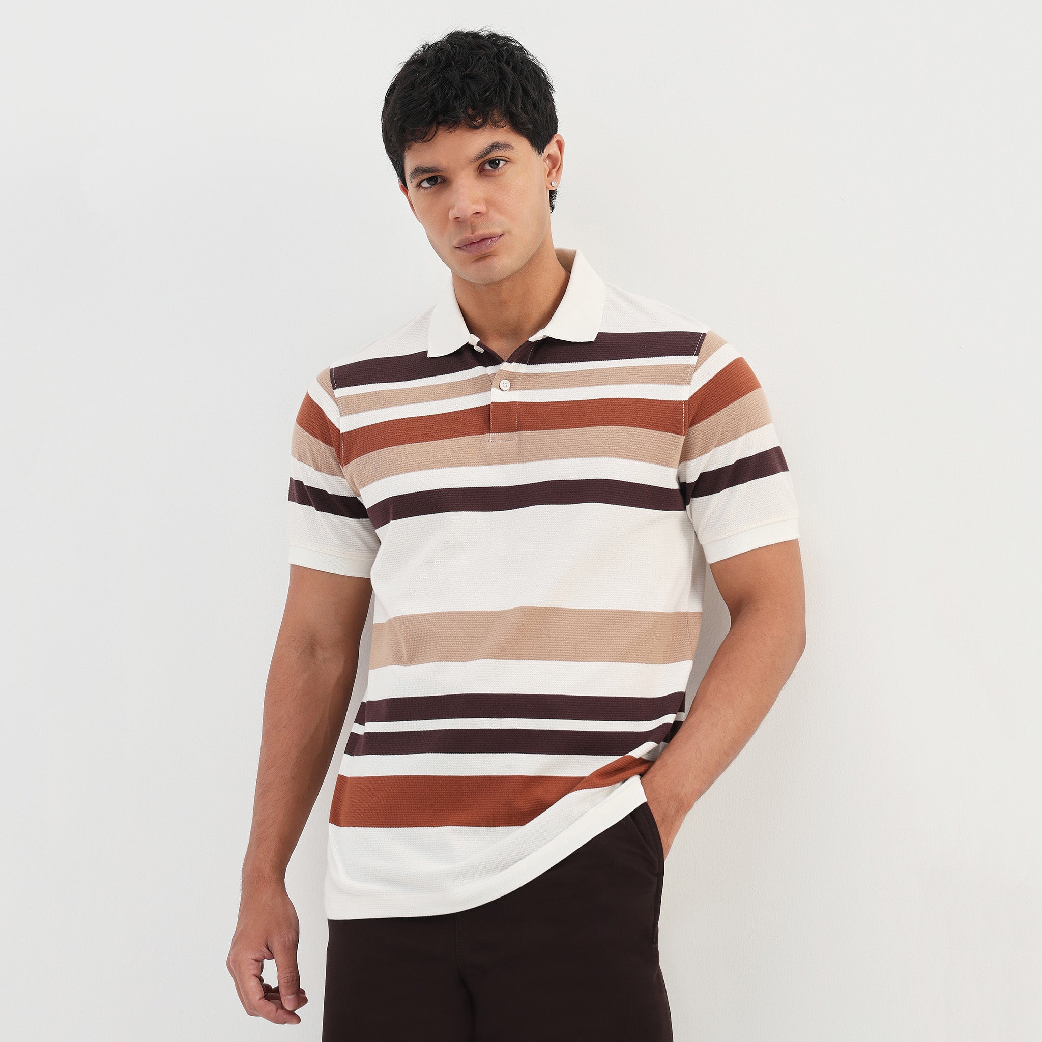 Striped Weekend Polo T-Shirt