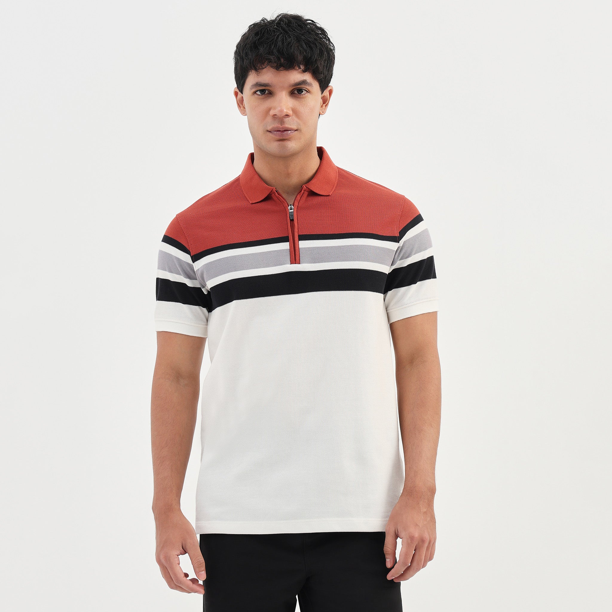 Striped Weekend Polo T-Shirt