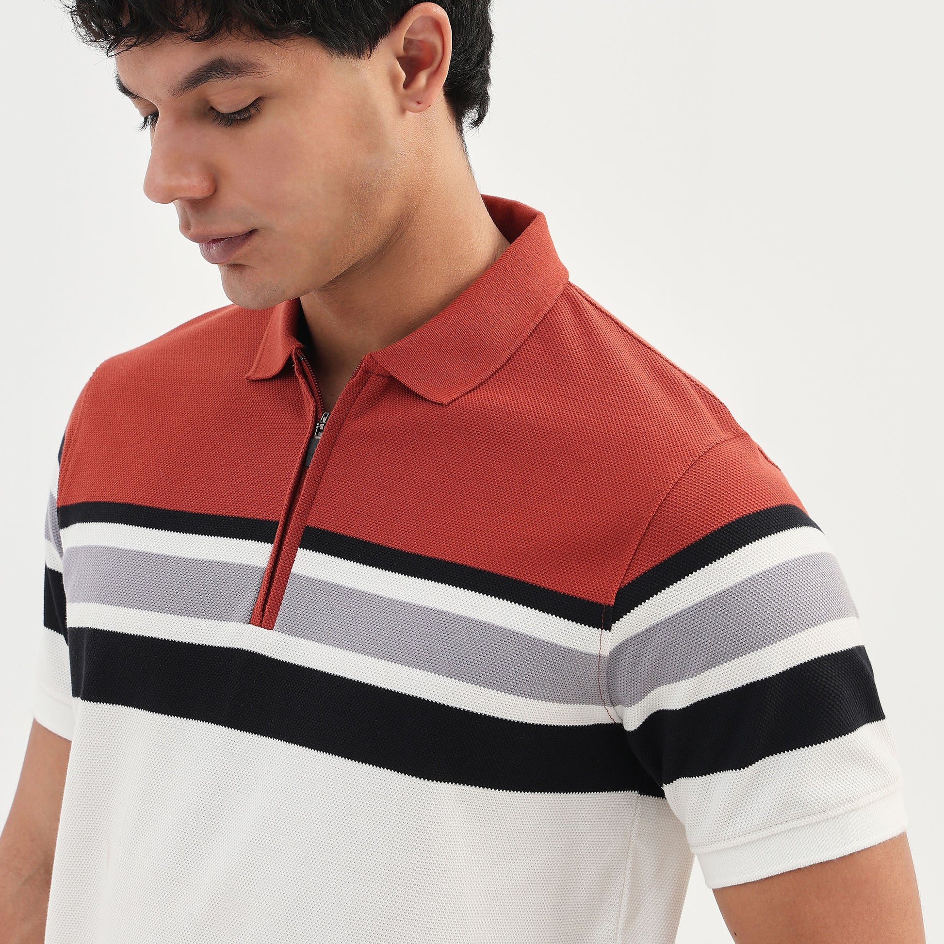 Striped Weekend Polo T-Shirt
