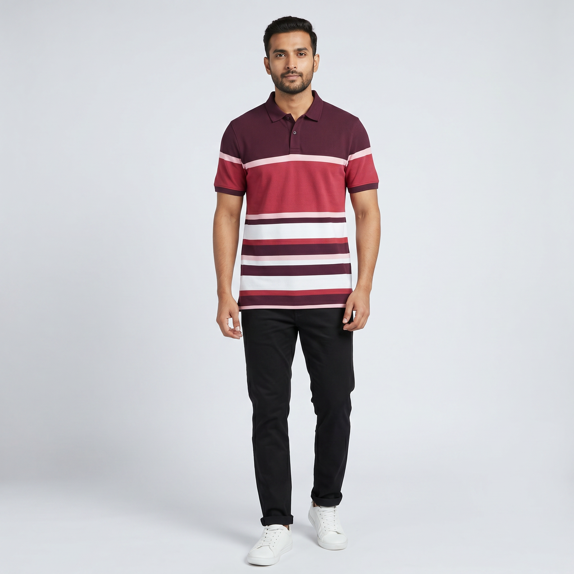 Striped Weekend Polo T-Shirt