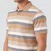 Cotton Polyester Striped Half Sleeve T-Shirt