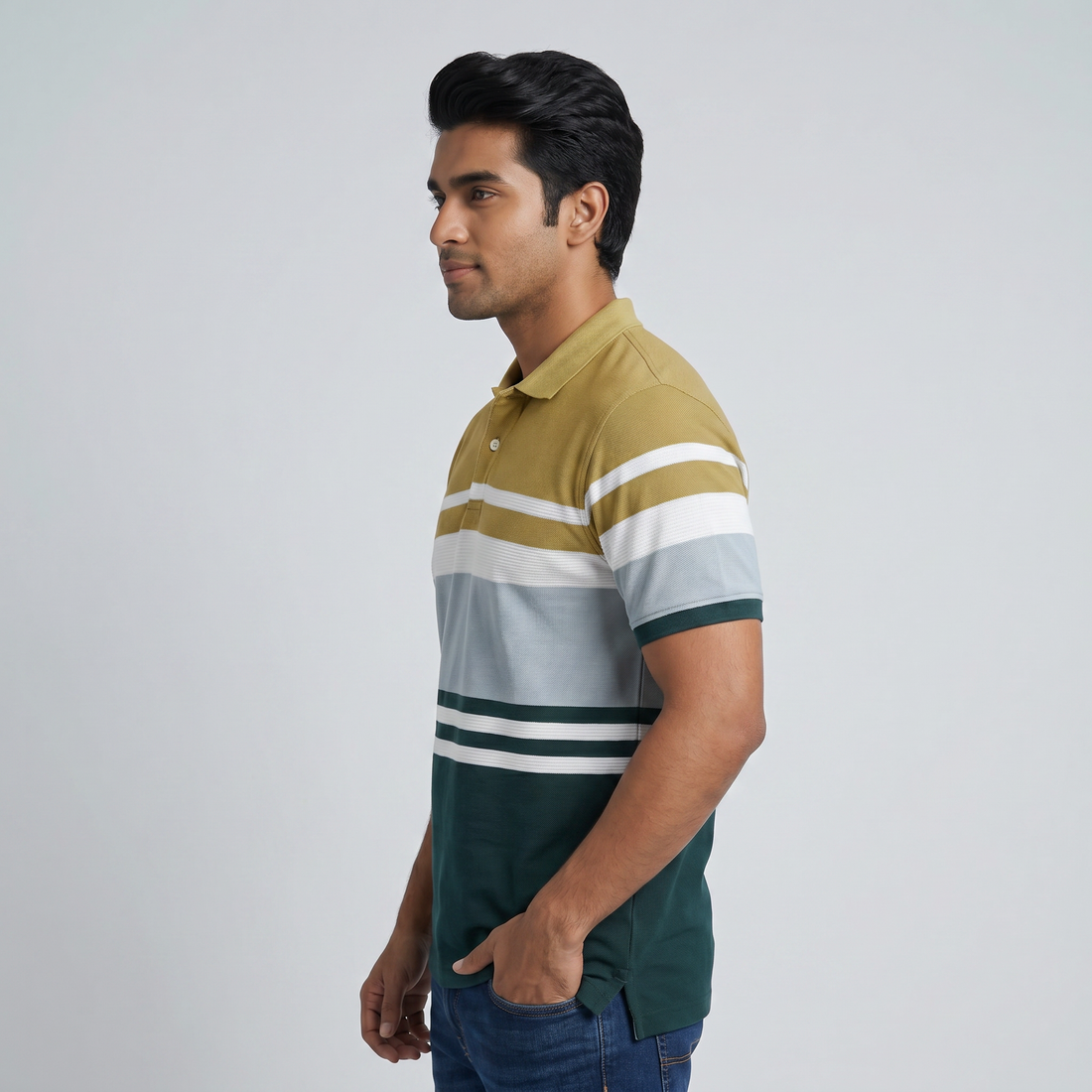 Striped Weekend Polo T-Shirt