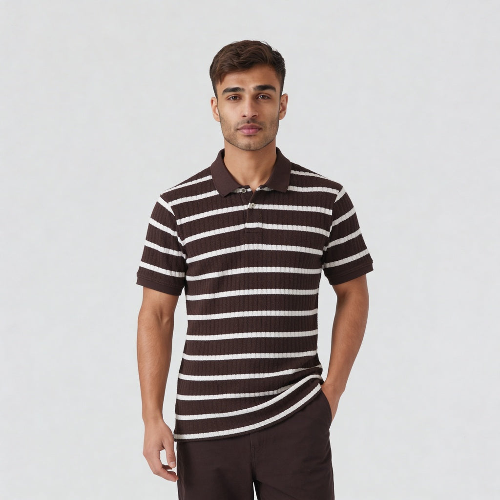 Striped Weekend Polo T-Shirt