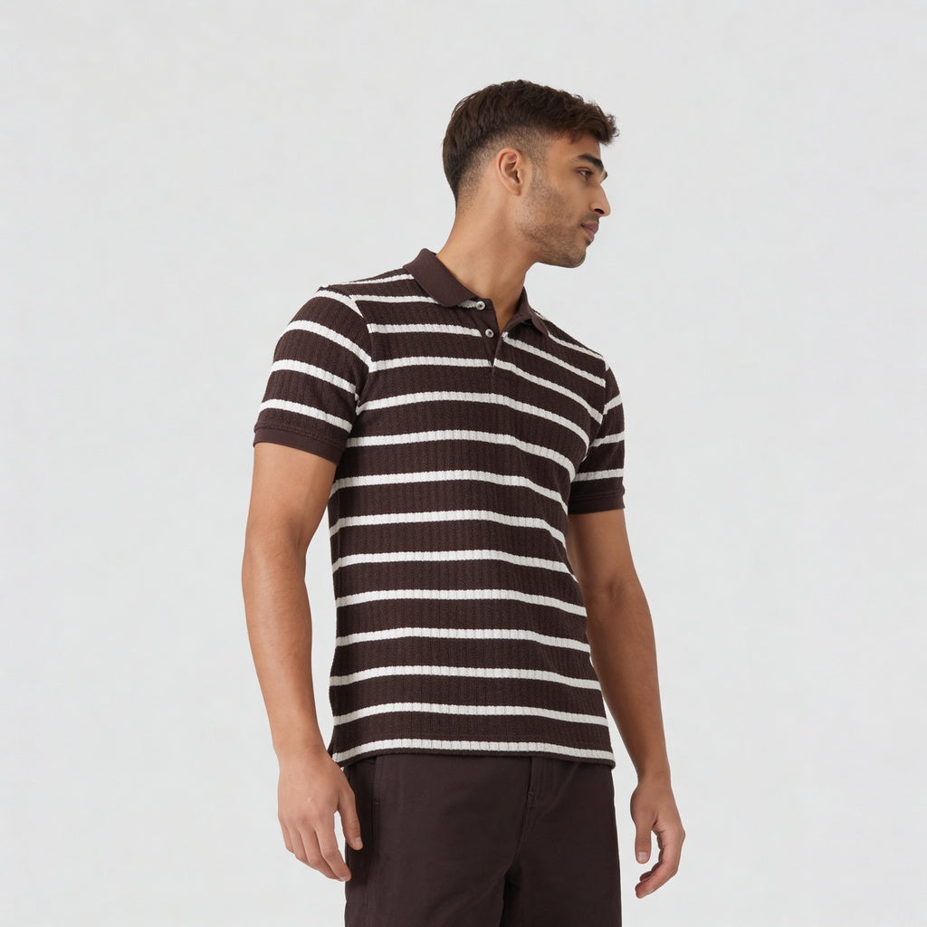 Striped Weekend Polo T-Shirt