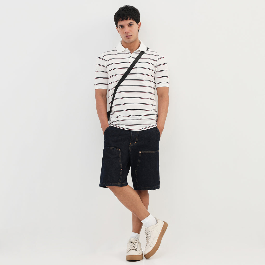 Striped Weekend Polo T-Shirt