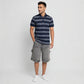 Knitted Striped Weekend Polo T-Shirt