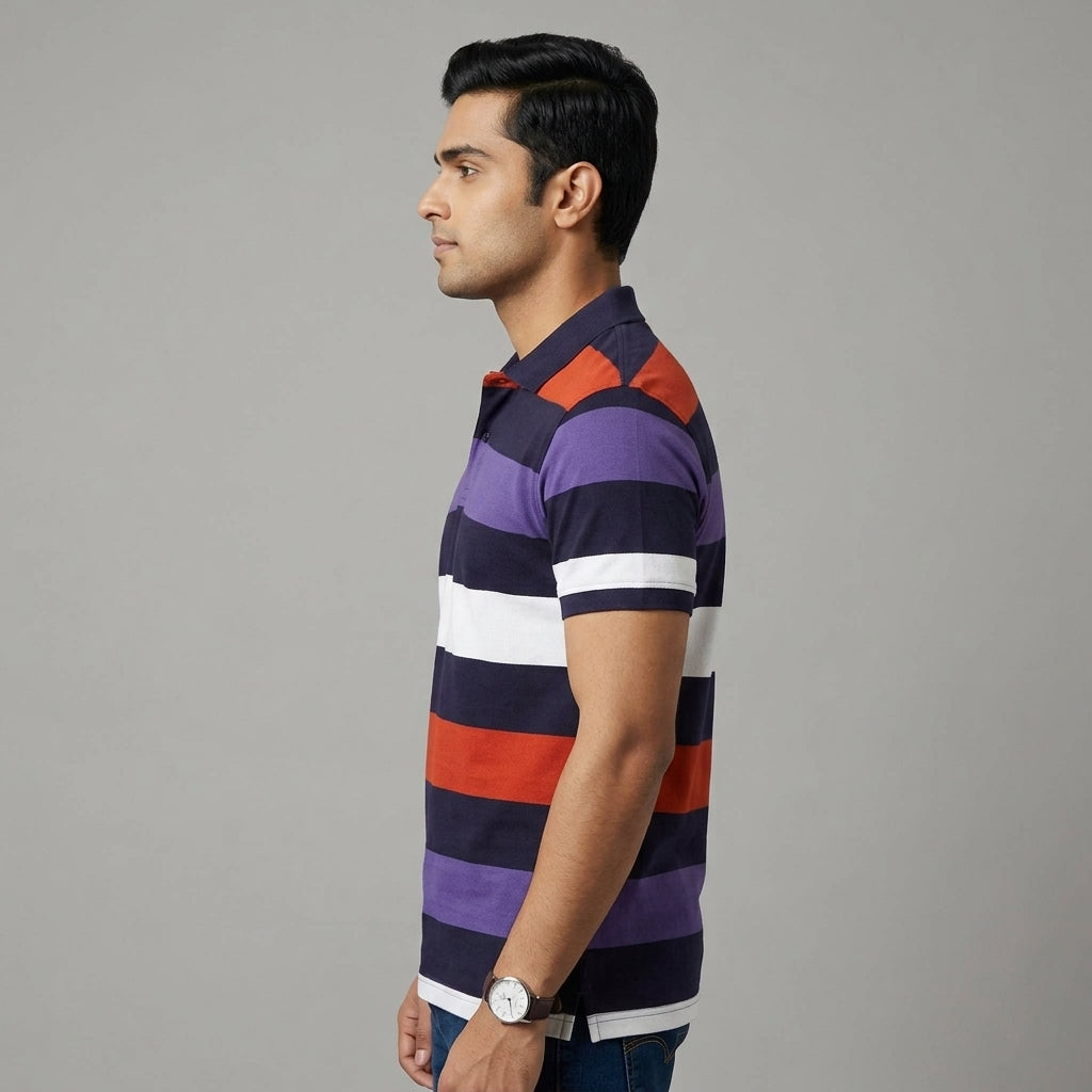 Striped Weekend Polo T-Shirt