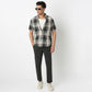 Country Slub Checkered Half Sleeve Shirt