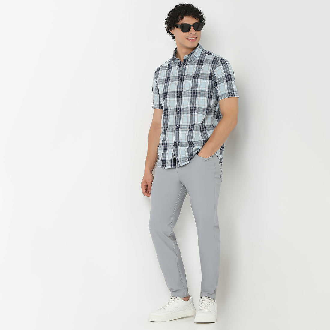 Collar Checkered Shirt