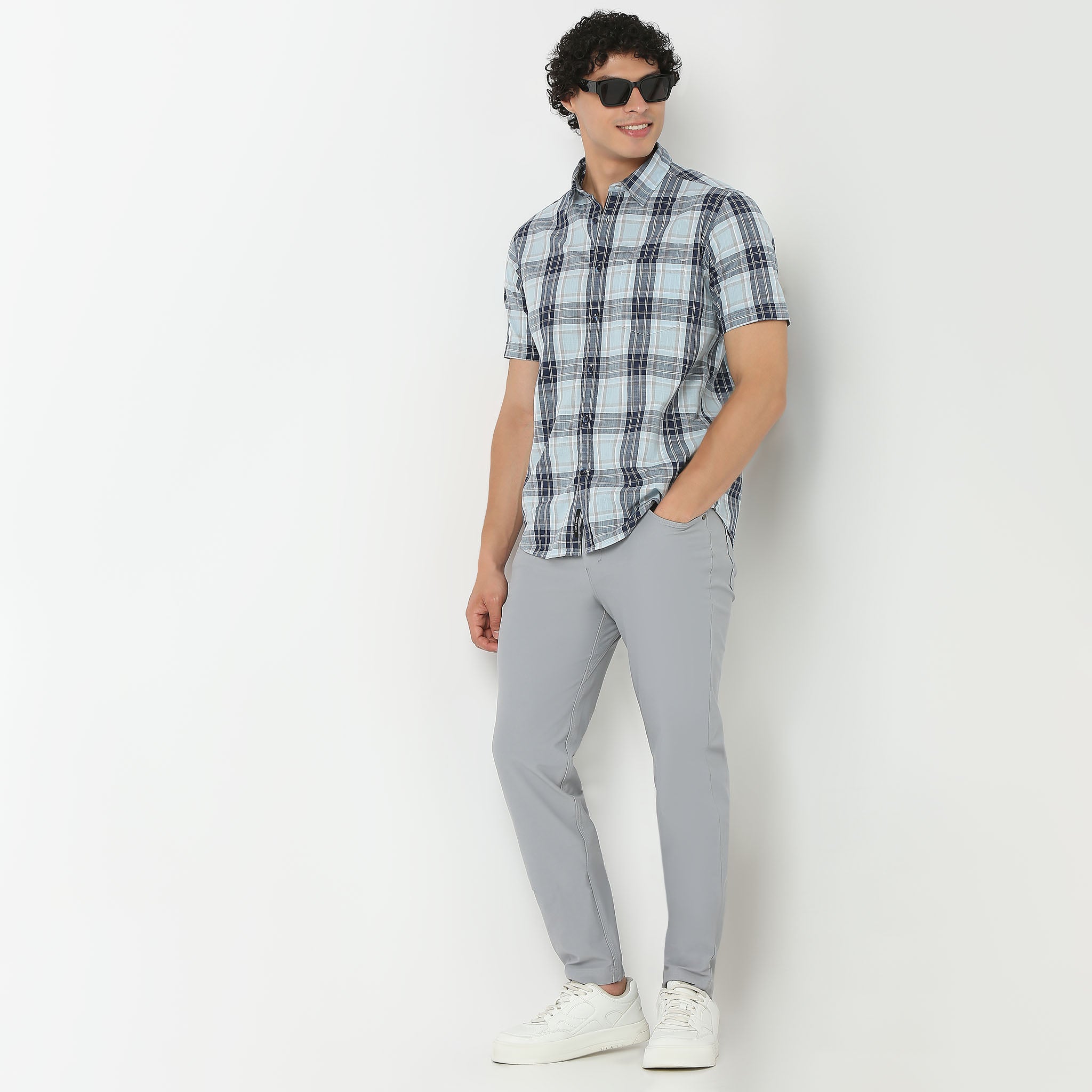 Collar Checkered Shirt