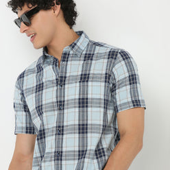 Collar Checkered Shirt