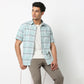 Country Slub Checkered Half Sleeve Shirt