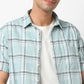Country Slub Checkered Half Sleeve Shirt