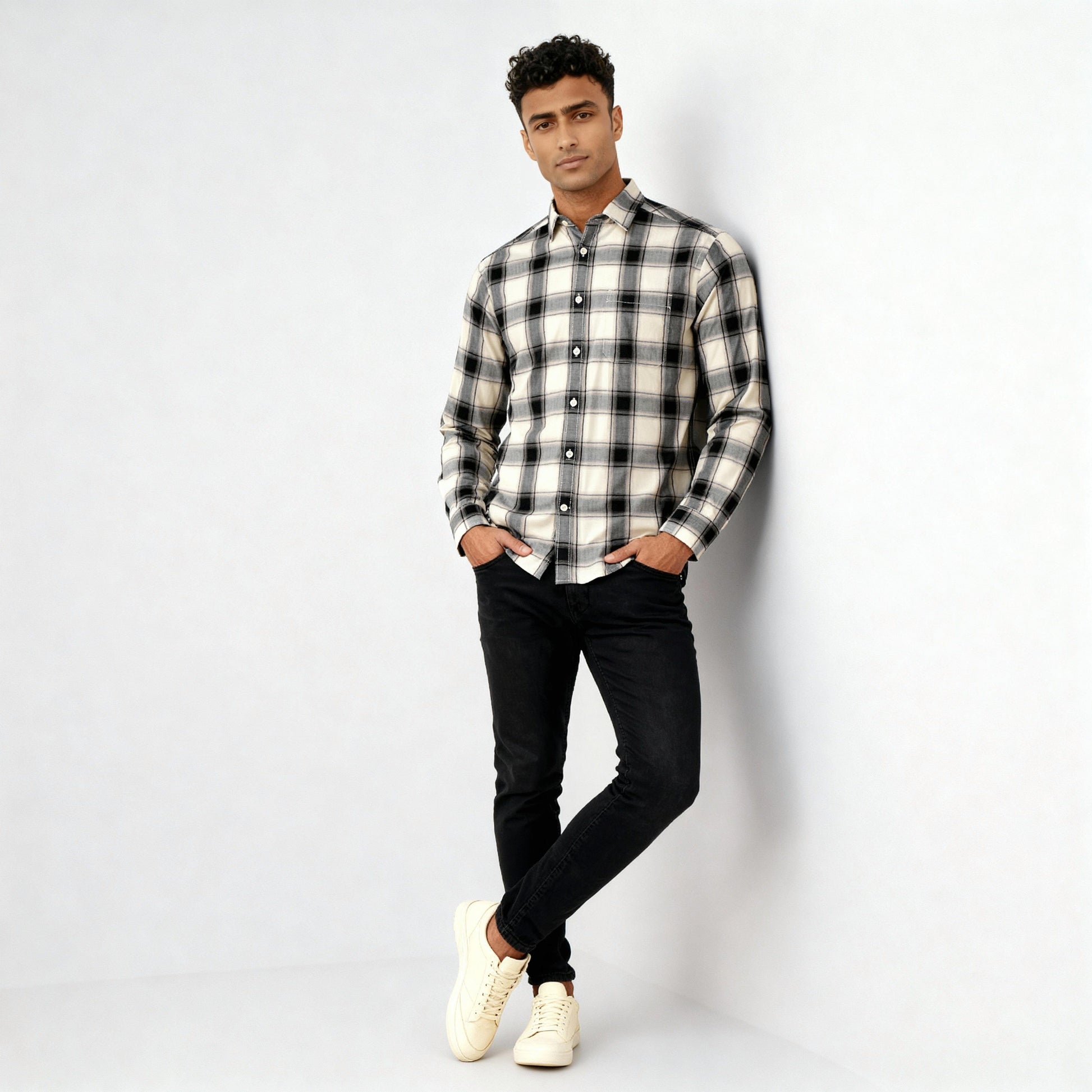 Cotton Checkered Ultra Soft Twill Shirt