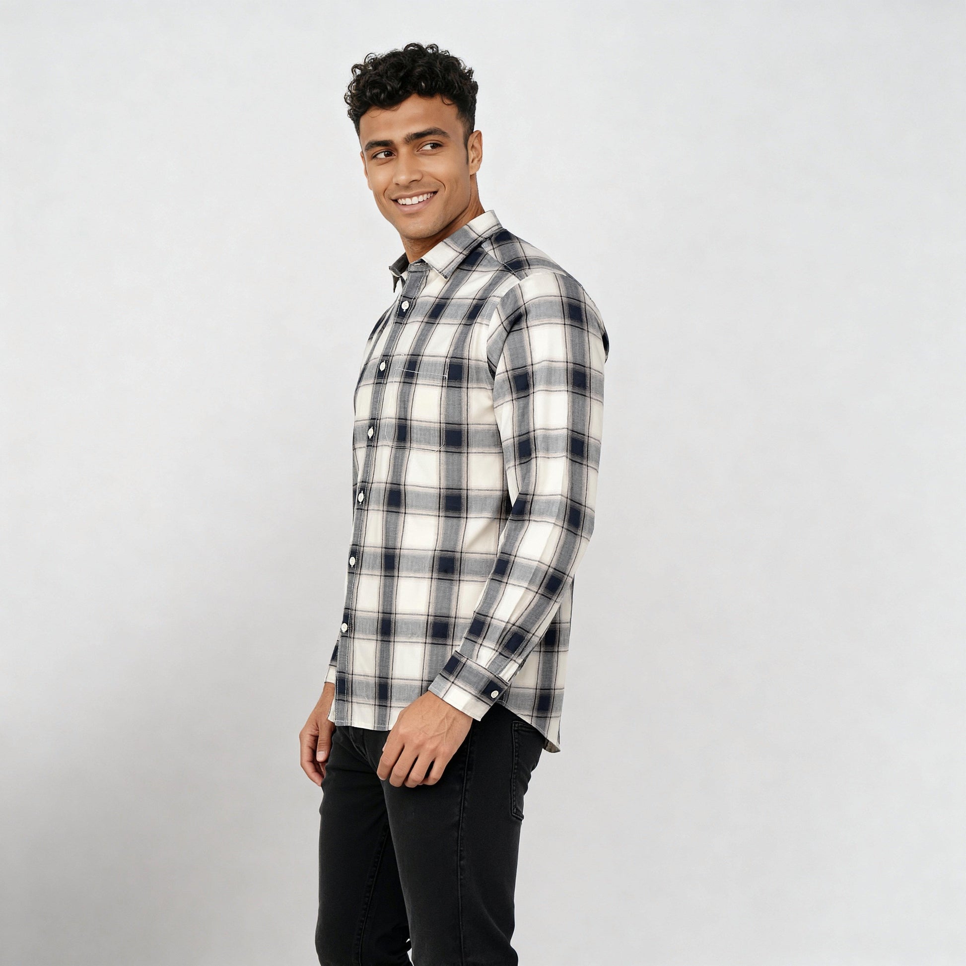 Cotton Checkered Ultra Soft Twill Shirt