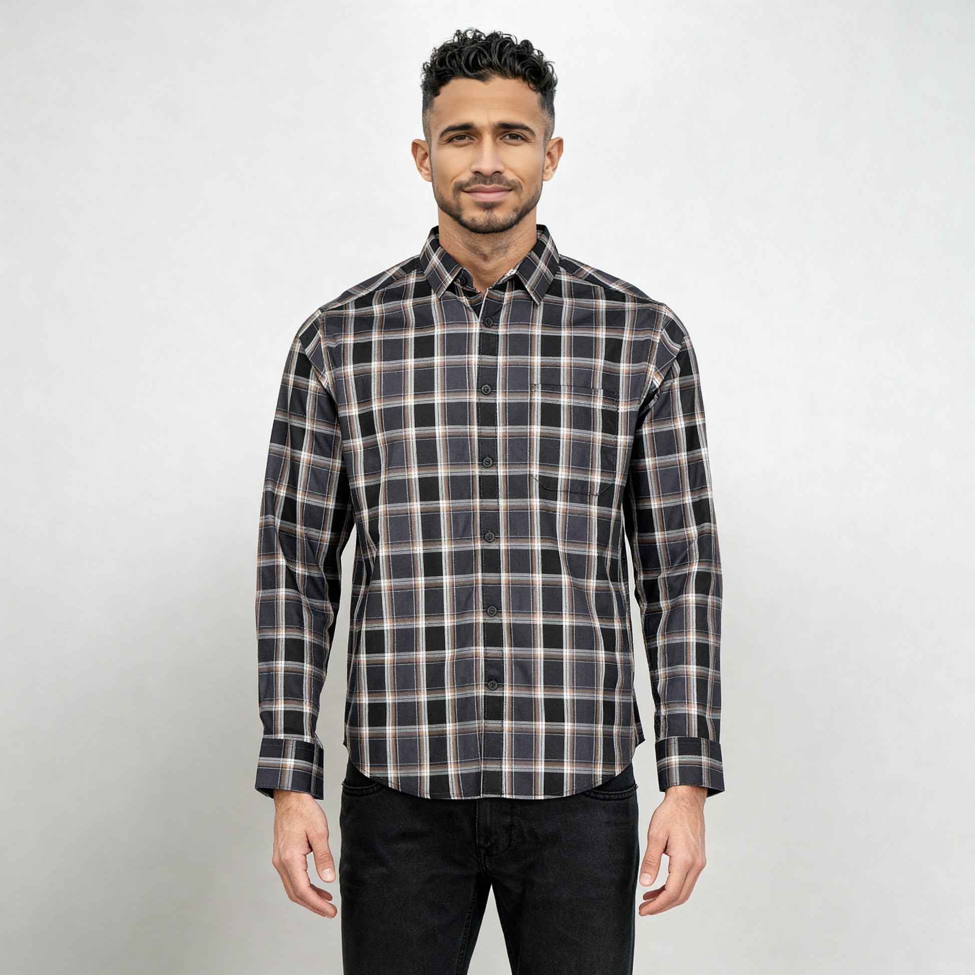 Cotton Checkered Ultra Soft Twill Shirt