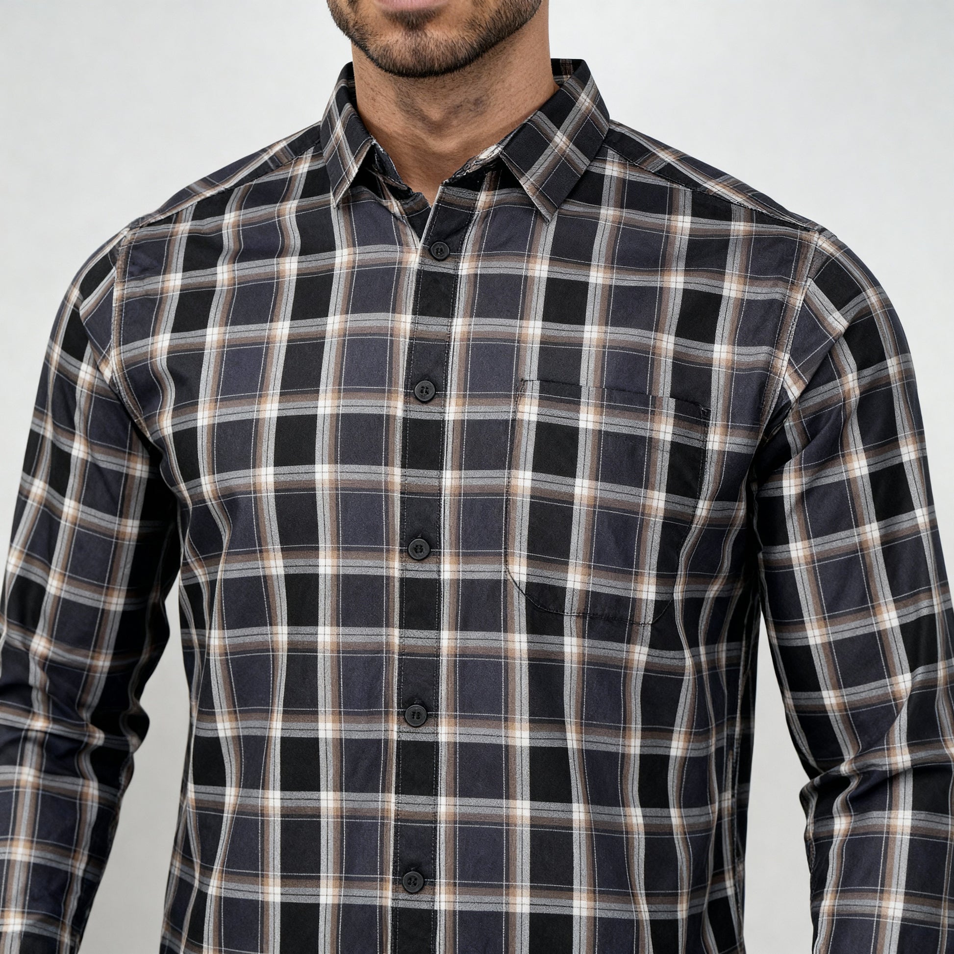 Cotton Checkered Ultra Soft Twill Shirt