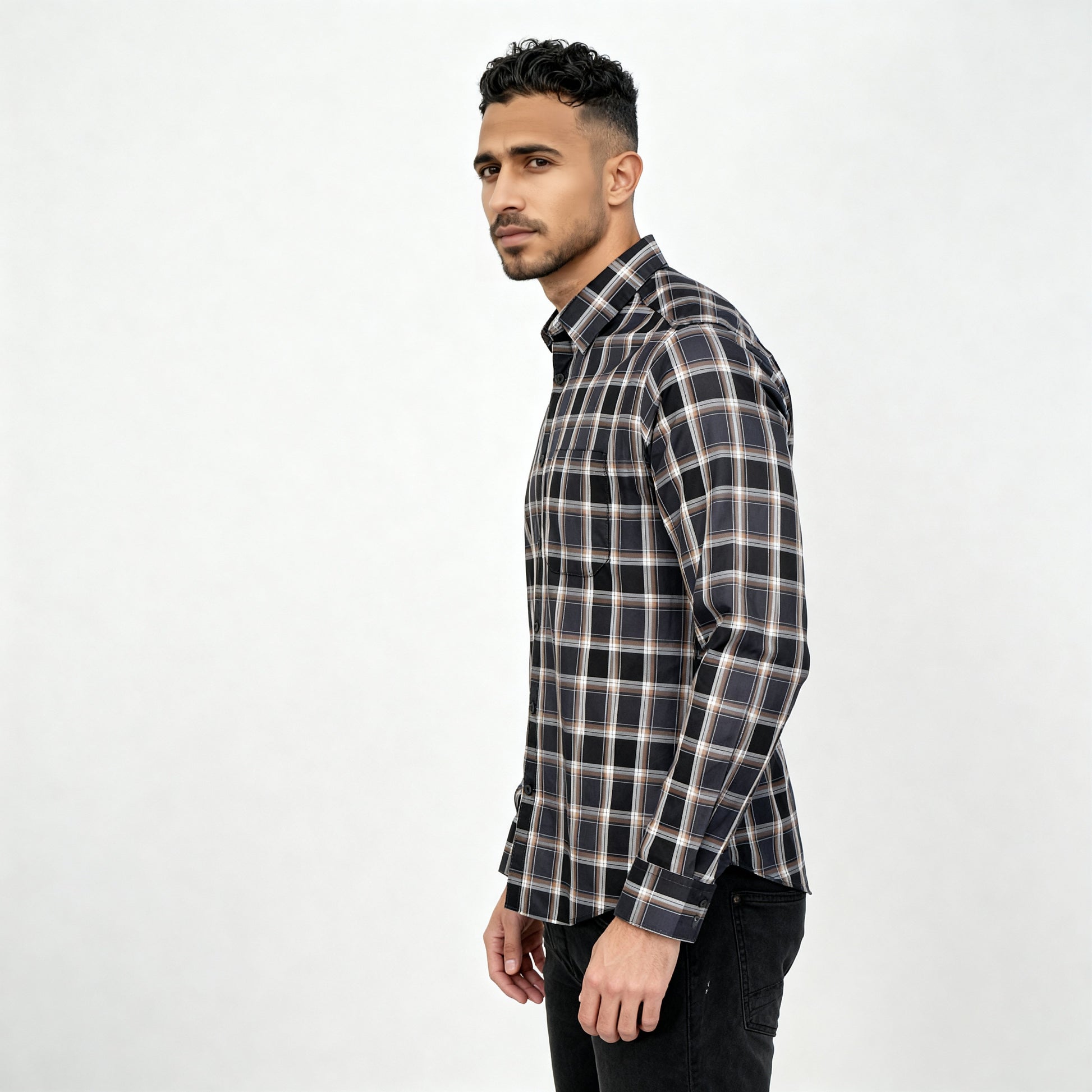 Cotton Checkered Ultra Soft Twill Shirt