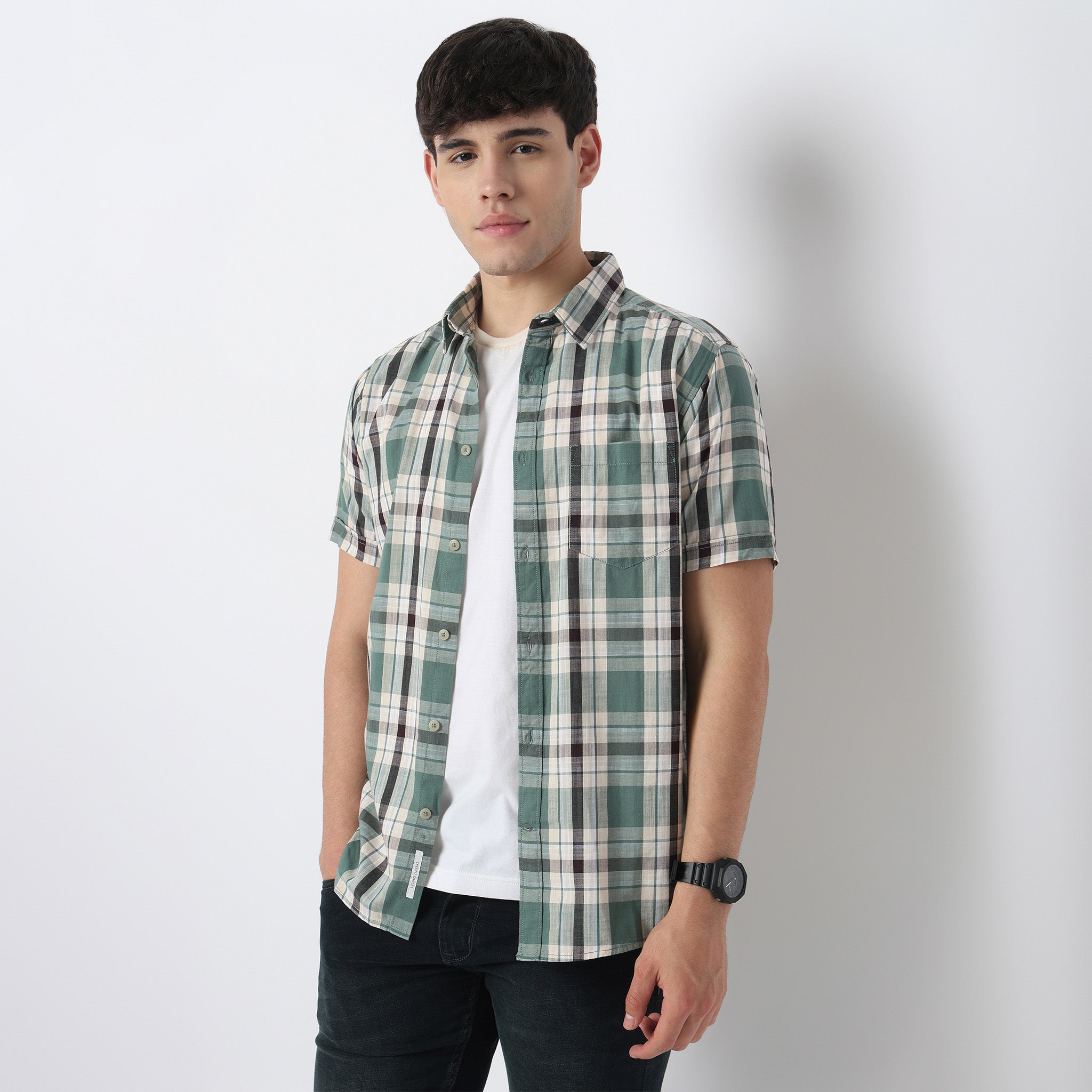 Cotton Country Slub Checkered Shirt