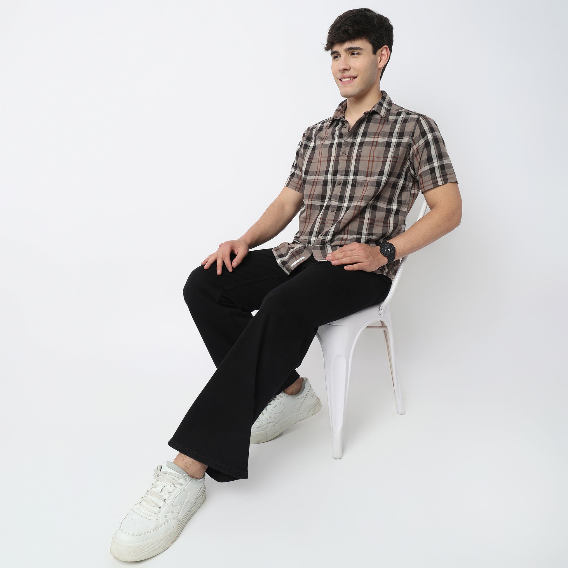 Cotton Country Slub Checkered Shirt