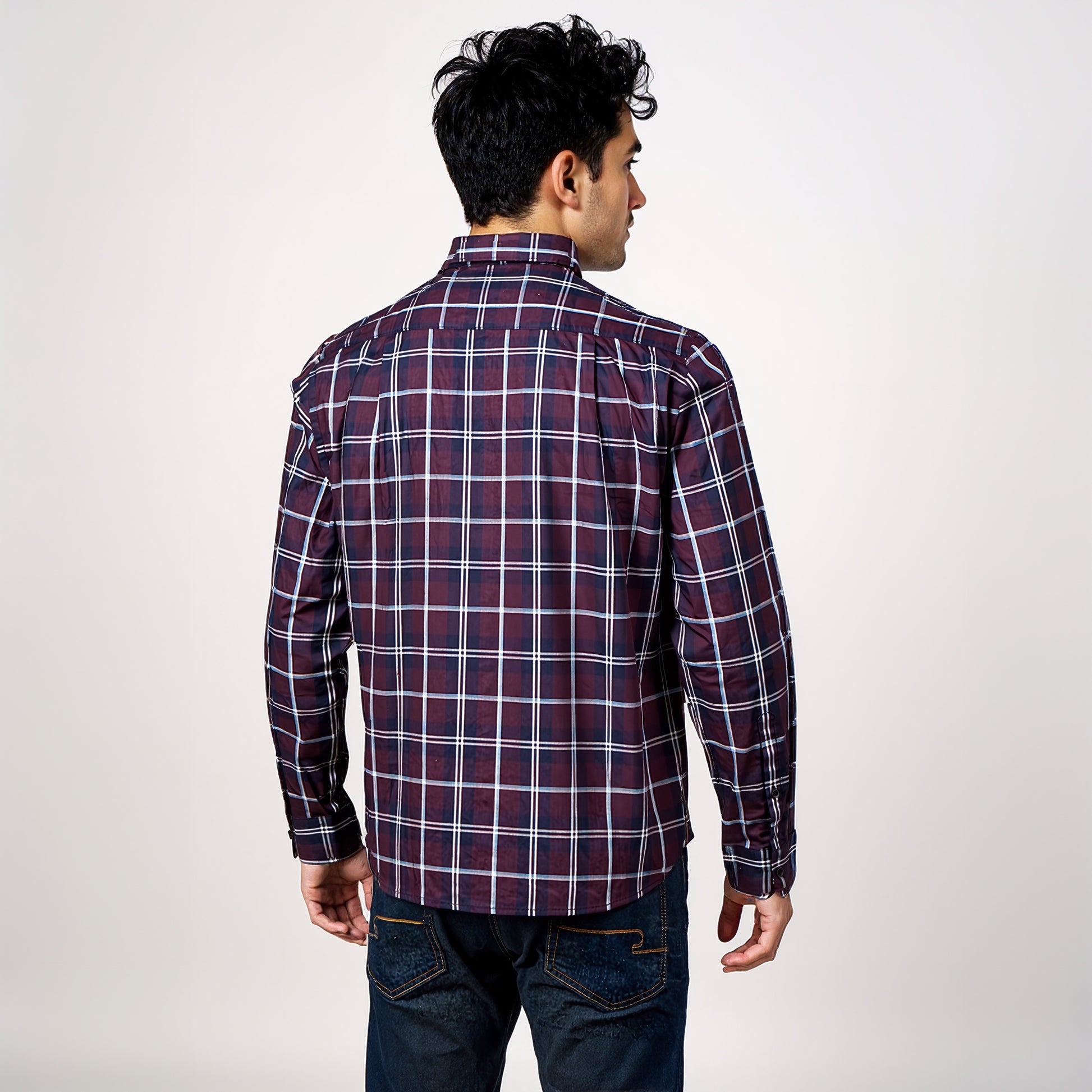 Cotton Checkered Country Slub Shirt