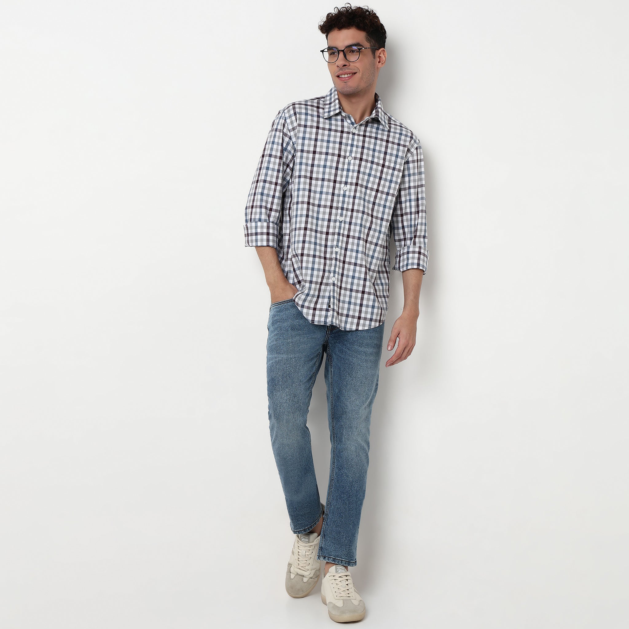 Checkered Cotton Fabric Shirt