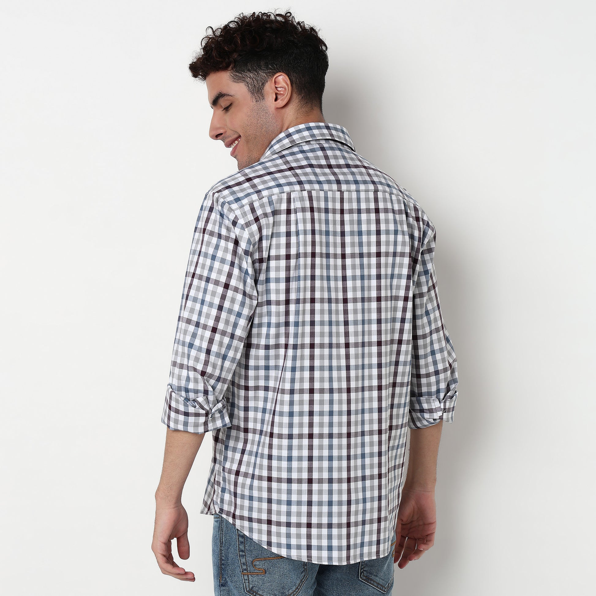 Checkered Cotton Fabric Shirt
