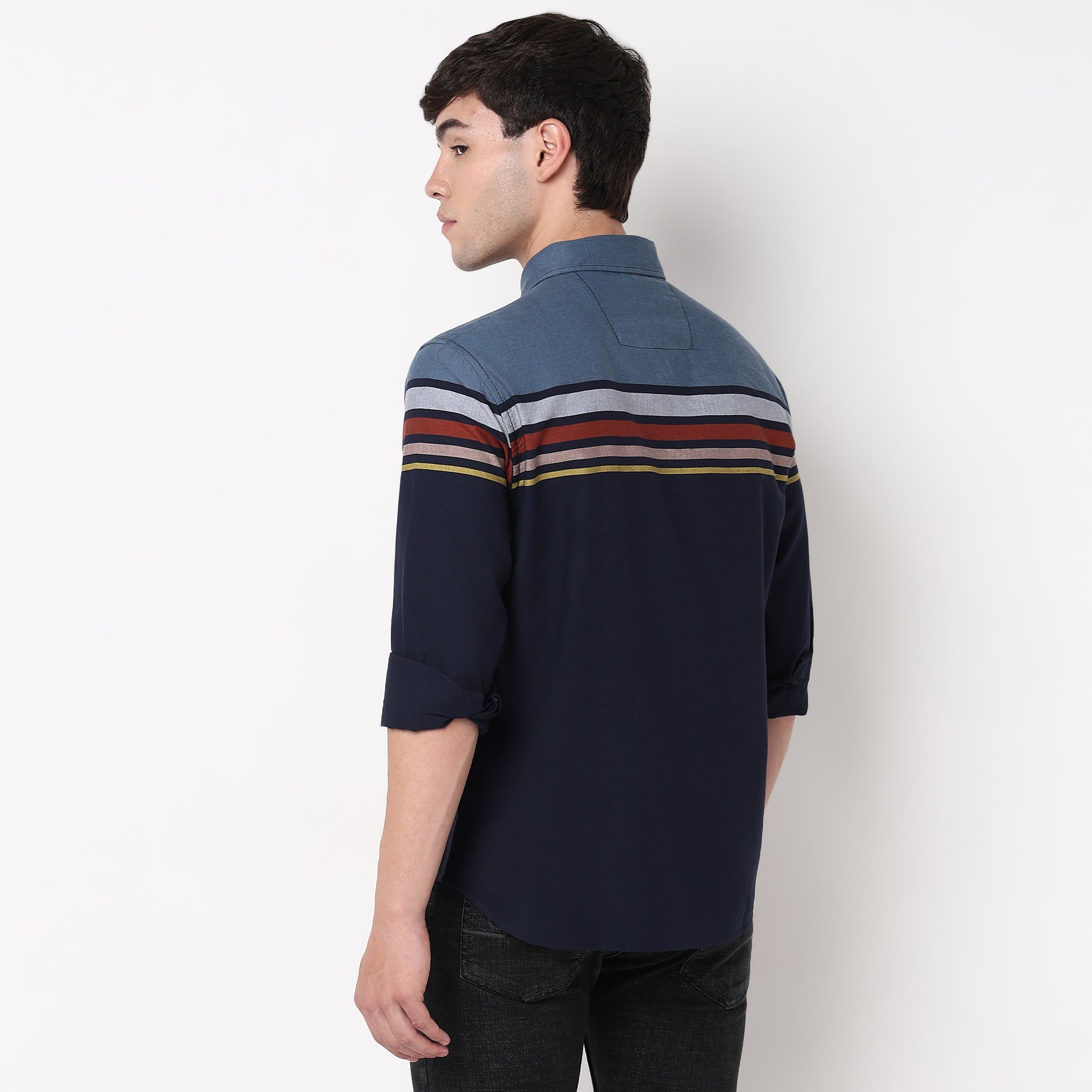 Cotton Striped Derby Shirt