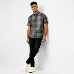 Cotton Checkered Country Slub Shirt
