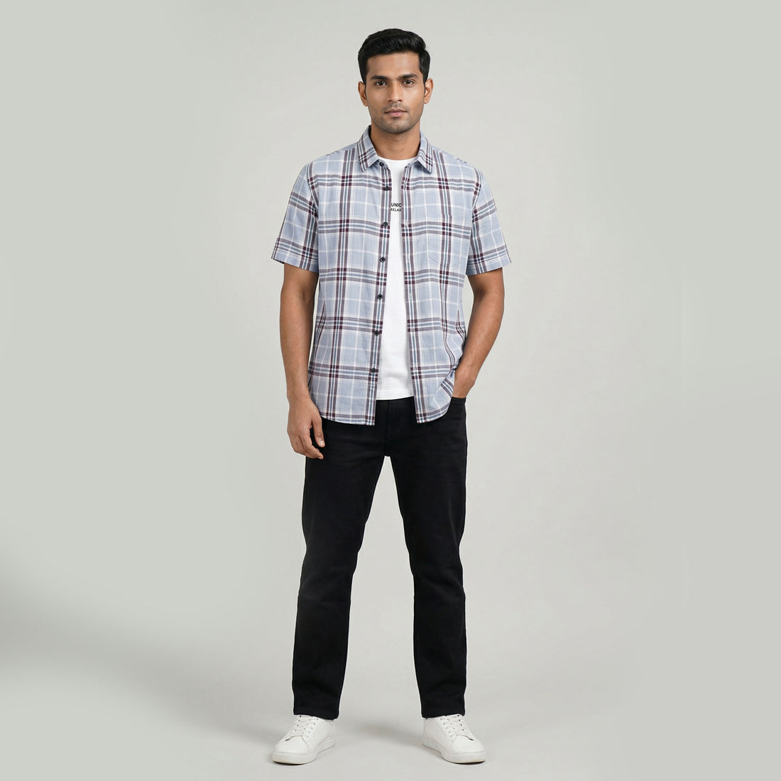 Cotton Checkered Country Slub Shirt